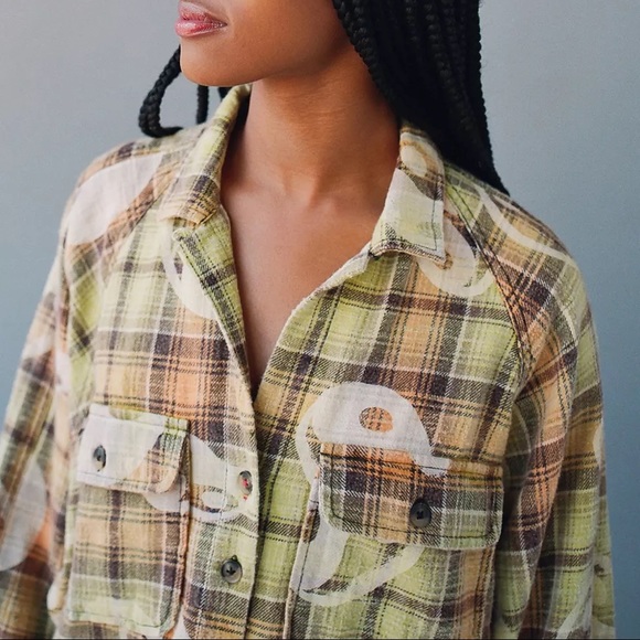 URBAN‎ OUTFITTERS BDG Brody Flannel Button-Down Shirt Relaxed Fit Size Medium - Picture 5 of 5